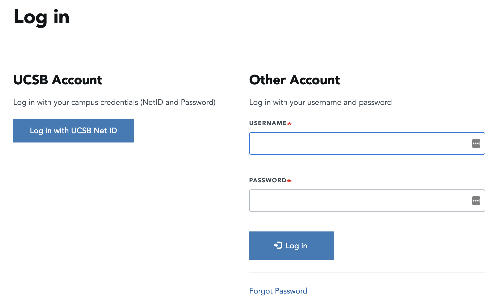 login page example