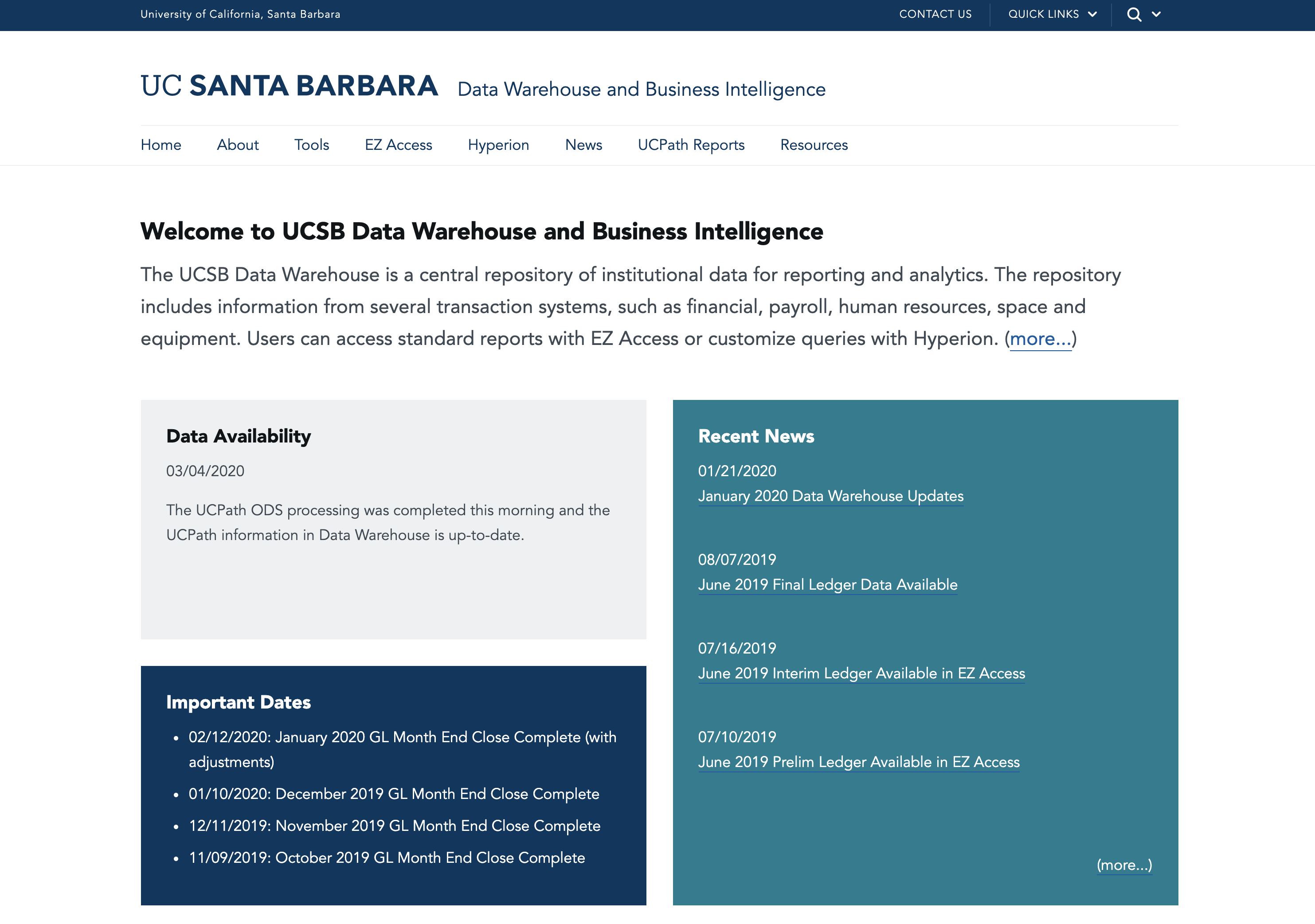 data warehouse site