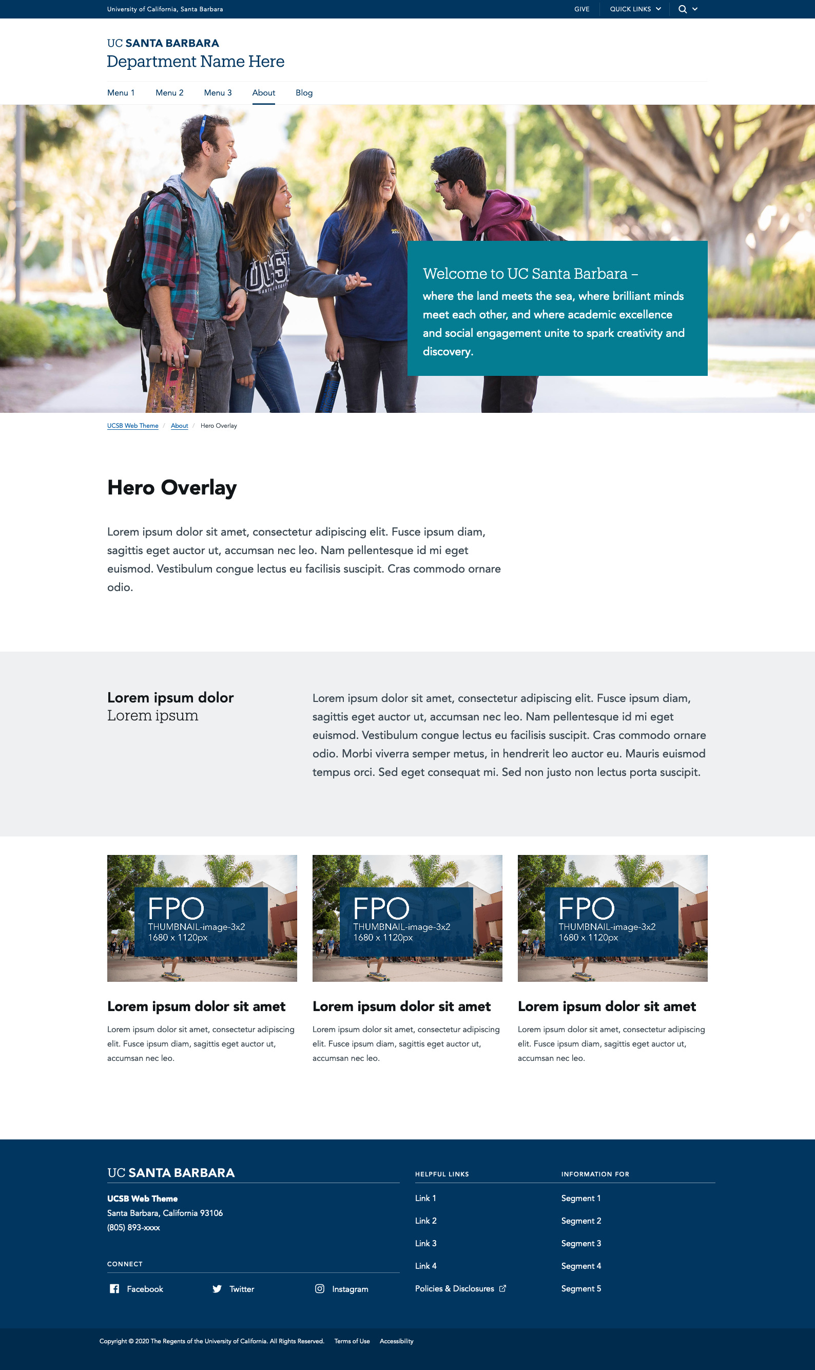 sample page for ucsb web theme