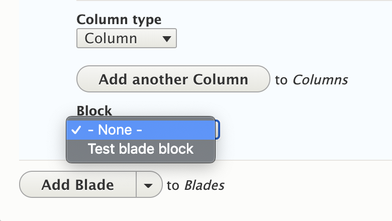 select a blade block example