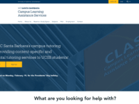 Campus Learning Assistance Services (CLAS) website thumbnail
